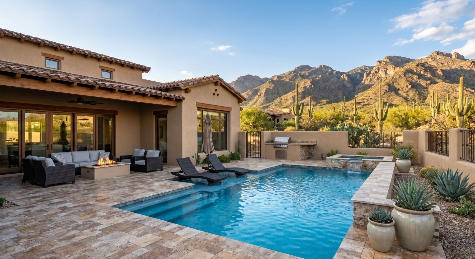 Finished pool deck project in Tucson